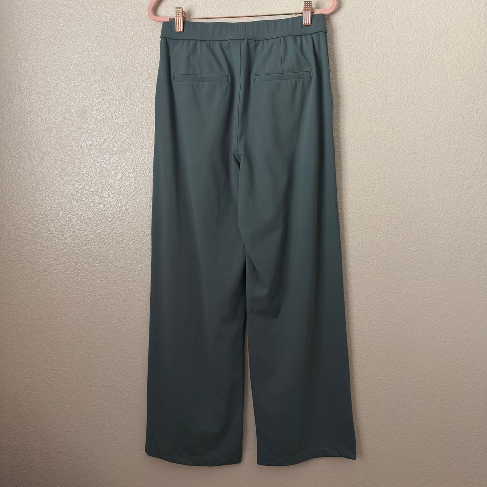 Halara Pants Medium Tall Sage Green High Waisted Pleated Wide Leg Day Stretch - Picture 7 of 9